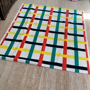 IKEA Cotton Canvas Fabric Designed by Tom Hedqvist 2005 Red Yellow Green Black